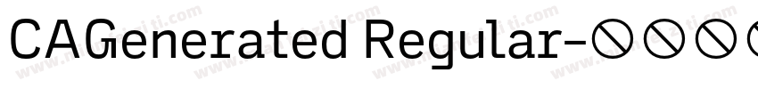 CAGenerated Regular字体转换